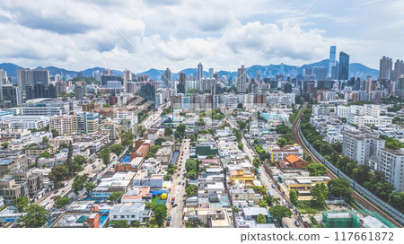 the urban skyline Kowloon Tong, Hong Kong 22 Aug 2024 117661872