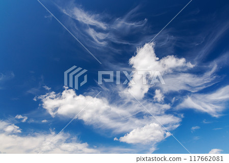 Blue sunny sky Blue sunny sky 117662081
