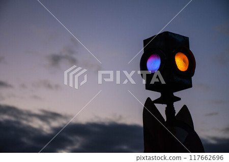 An interesting railway signal at dusk (Spring Point Signal) An interesting railway signal at dusk (Spring Point Signal) 117662696