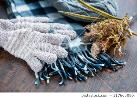 Various winter clothes 117663090
