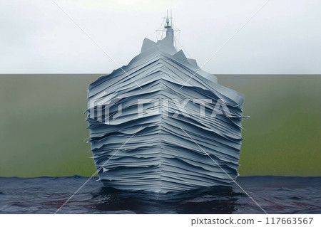 The paper document art, extremely minimalistic The paper document art, extremely minimalistic 117663567