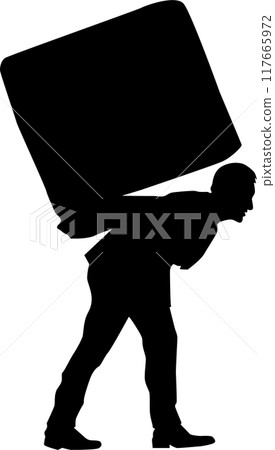 辛苦的商人剪影 辛苦的商人剪影 117665972