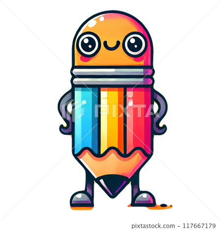 A pop illustration that brings pencils to life 117667179