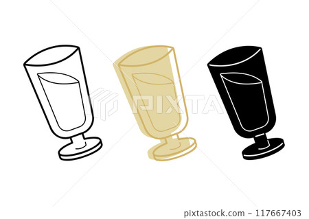 A small set with class of drink in different colors. Clip art for your projects. A small set with class of drink in different colors. Clip art for your projects. 117667403