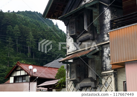 Romantic Ibaraki (The mountain behind the heavy-door storehouse is a mountain castle built during the Warring States period.) Hitachi-Omiya City, Takabe-juku 117667449