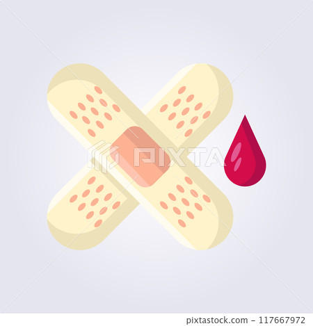 wound plaster illustration icon bandage template element sticker design wound plaster illustration icon bandage template element sticker design 117667972