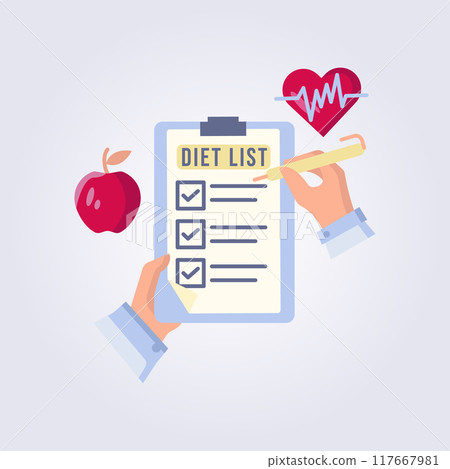 diet list plan icon vector illustration design 117667981