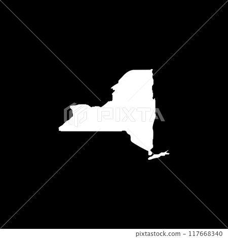 Newyork map silhouette 117668340