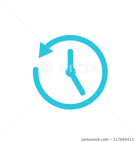 History icon. Isolated on white background. From blue icon set 117668413