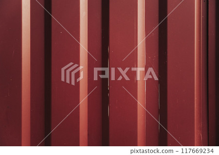 An iron, profile, red fence. Iron fence background An iron, profile, red fence. Iron fence background 117669234