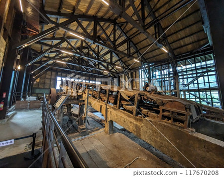 A museum in Houtong, a cat village in Taiwan that once flourished as a coal mining town. 117670208