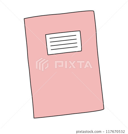 School copybook or exercise book, back to school concept, doodle style vector School copybook or exercise book, back to school concept, doodle style vector 117670532