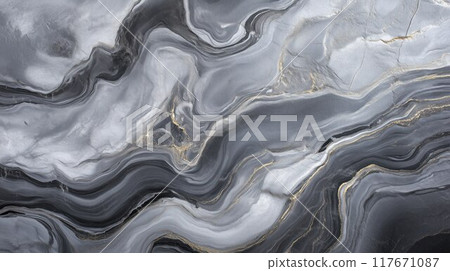Black and gray swirling marble texture 117671087