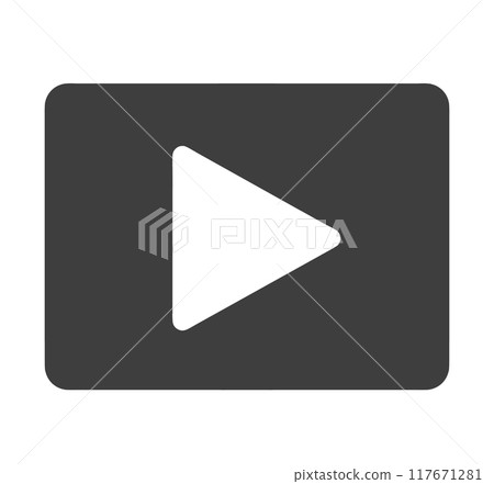簡單的黑色視訊圖標 簡單的黑色視訊圖標 117671281