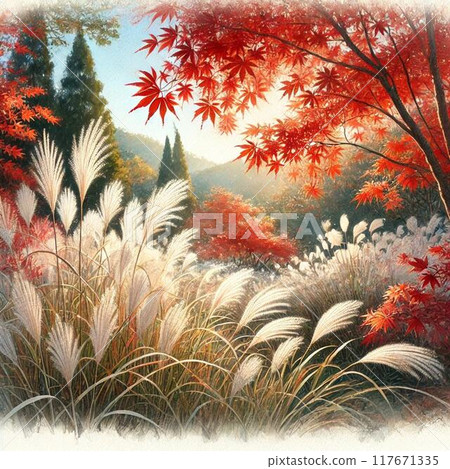 楓樹 紅楓 楓葉 117671335