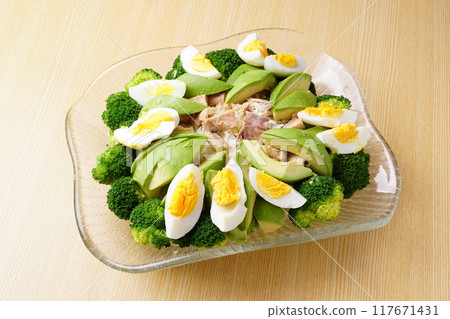 Chicken and avocado salad Chicken and avocado salad 117671431