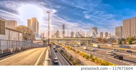 Cityscape of Koto-ku, Tokyo Ariake Station Cityscape of Koto-ku, Tokyo Ariake Station 117671604