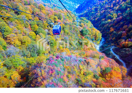 穿過紅葉谷的谷川岳索道 117671681