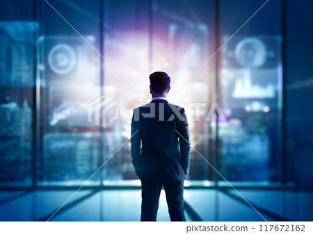 商人和技術複合圖像 117672162