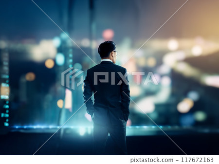 夜景和商人形象 117672163