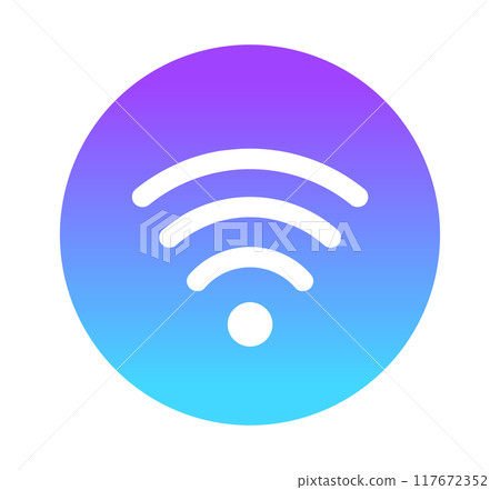 Blue-purple gradation|Wi-Fi mark Blue-purple gradation|Wi-Fi mark 117672352