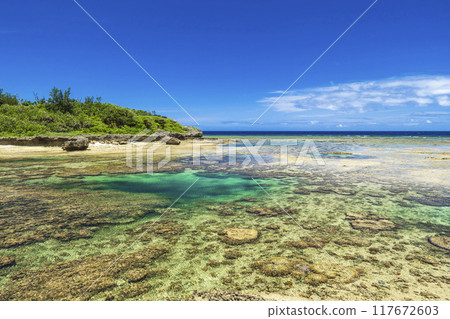 Okinawa coast sea Okinawa coast sea 117672603