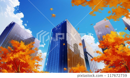 15 Beautiful Autumn Leaves in the City 117672739