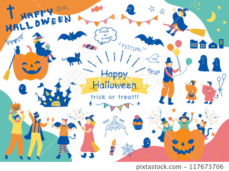 people enjoying halloween 117673706