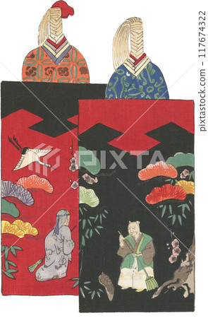 Japanese traditional toys: Hina dolls 117674322