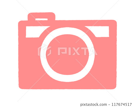 Doodle style camera, simple icon illustration material of SLR 117674517