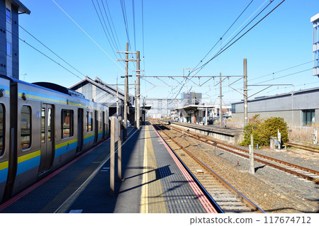 JR East, Kashima Line, train window view from Sawara Station to Kashima-Jingu Station (Winter 2022) 117674712
