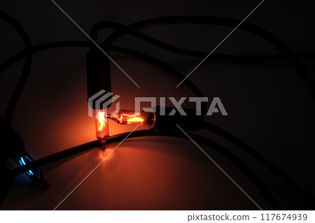 Beautiful orange illumination Beautiful orange illumination 117674939