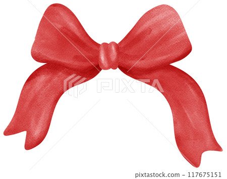 Red Coquette Ribbon Bow Watercolor Trendy Bow Design Red Coquette Ribbon Bow Watercolor Trendy Bow Design 117675151