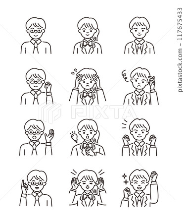 老師和學生插畫 117675433