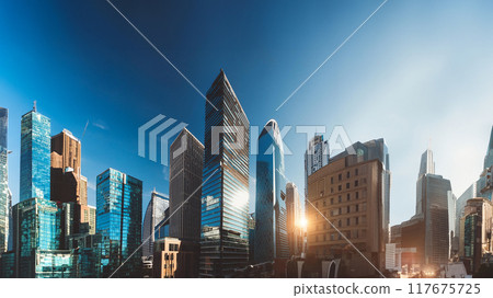 市中心的摩天大樓插圖 市中心的摩天大樓插圖 117675725
