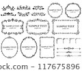 A collection of gorgeous decorative frames and lines 117675896
