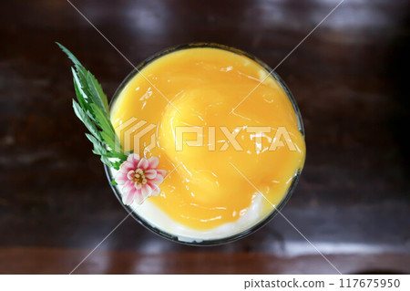 mango smoothie or mango yogurt smoothie mango smoothie or mango yogurt smoothie 117675950