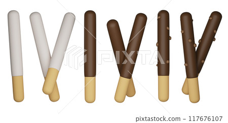 three flavors pepero 3D graphic three flavors pepero 3D graphic 117676107