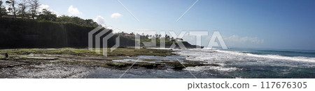 Amazing and wonderful view of paradise island called Bali in Asia, beautiful landscape of Bali tropical paradise holiday destination of the world, good for travel booklet or holiday postcard 117676305