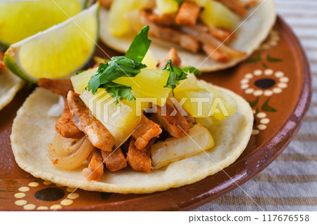 Tacos al pastor (Mexican cuisine) 117676558