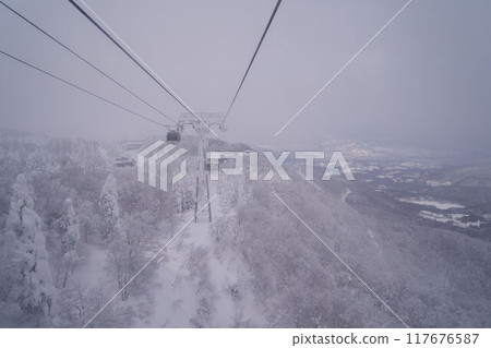 從山形縣藏王索道眺望的景色 117676587