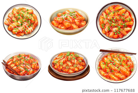 Tteokbokki Png Illustration Set Tteokbokki Png Illustration Set 117677688