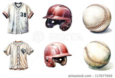 Baseball Equipment Png Illustration Set 117677689