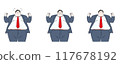 Illustration material of a fat male business person 117678192