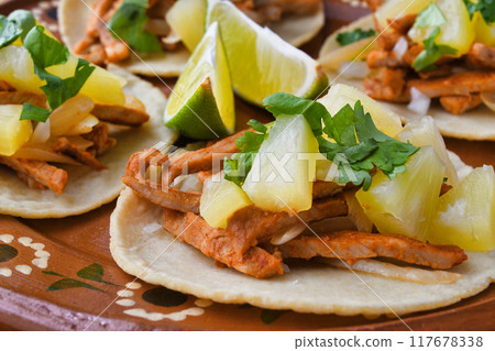 Tacos al pastor (Mexican cuisine) 117678338