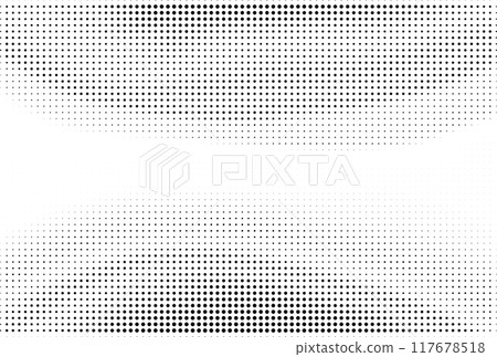 Black dotted halftone background 117678518