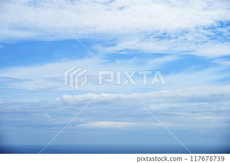 Blue sky and blue sea Sky Sea Summer Simple Material [Shonan-daira, Hiratsuka City, Kanagawa Prefecture] 117678739