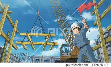 施工現場起重機起重框架 117678926