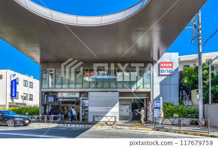 東京世田谷區上毛站的都市景觀 117679759