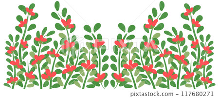 red flowers border 117680271